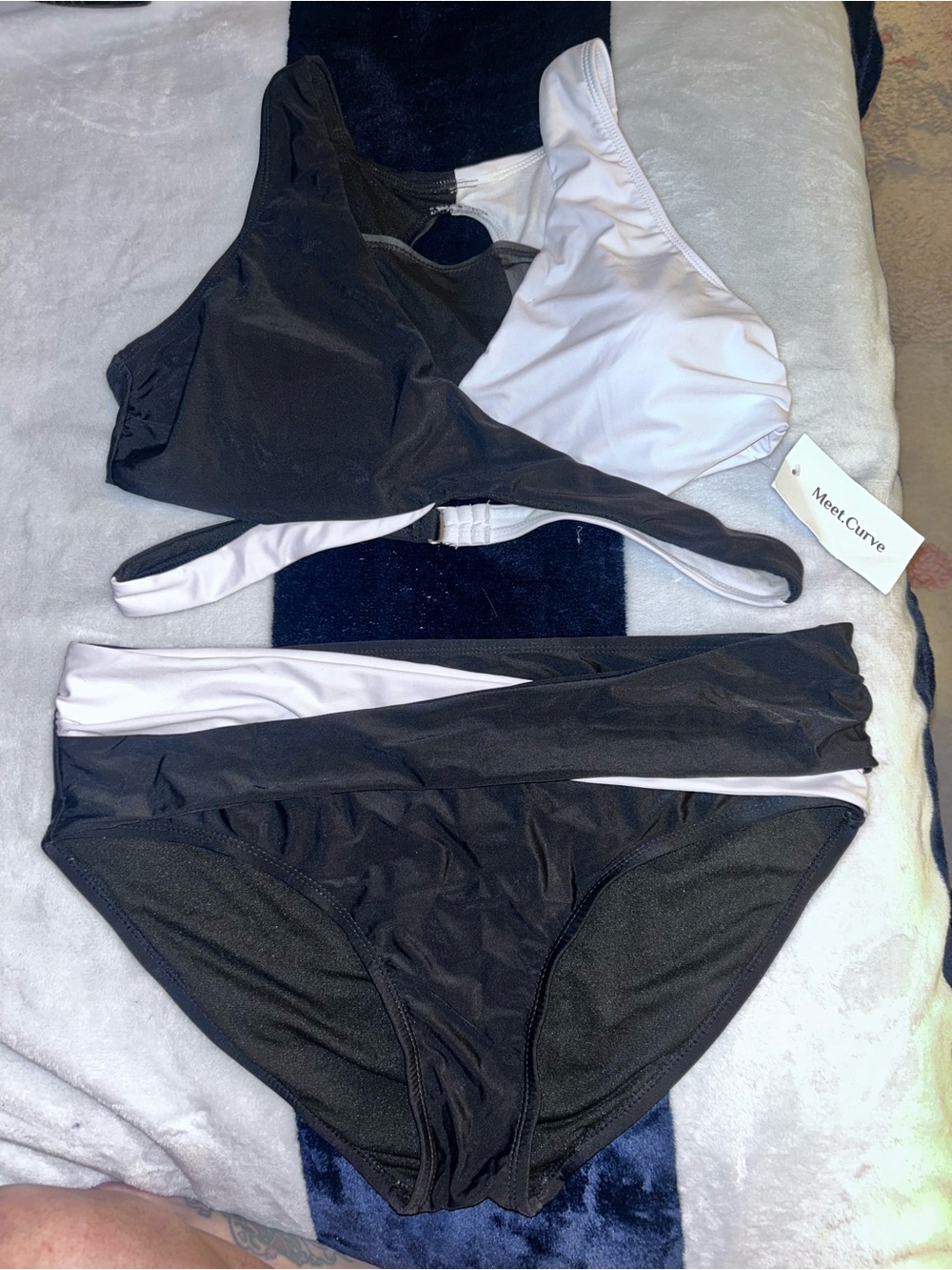 Meet Curve Black & White Two-Piece Swimsuit